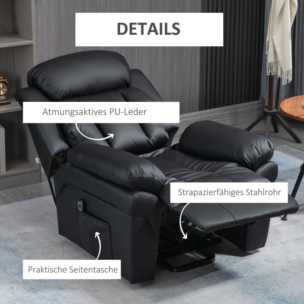 HOMCOM Sessel mit Aufstehhilfe, Elektrischer Relaxsessel, Produktbild 6