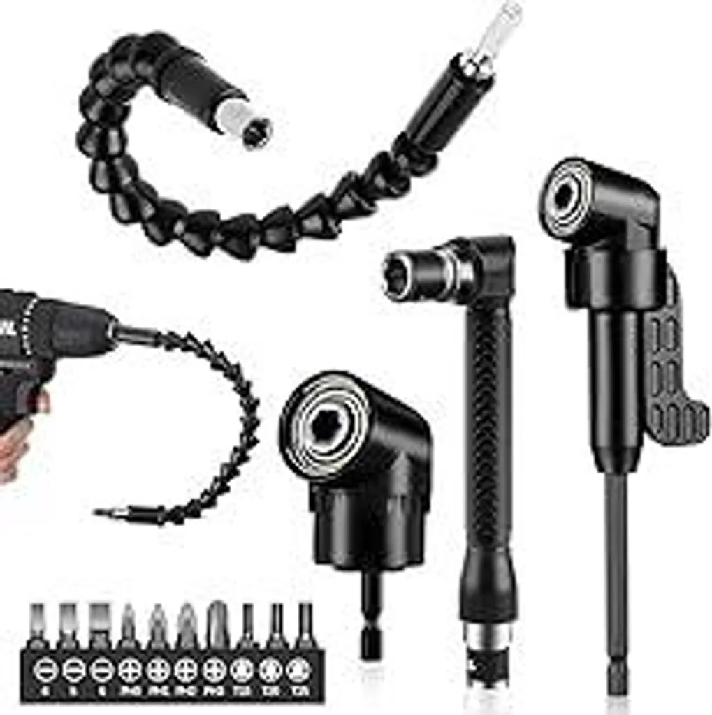 Rierousy Set 14 Pezzi Avvitatore Angolare 105° e Prolunga Flessibile
