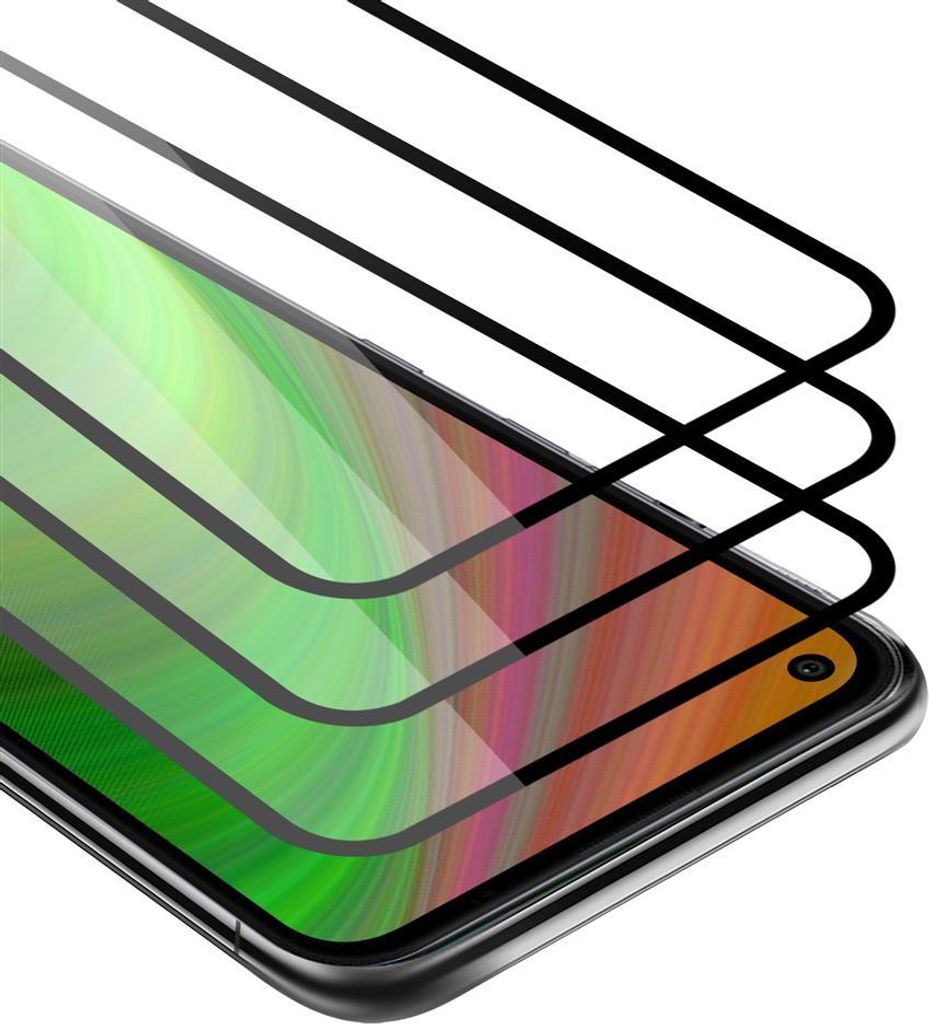 Cadorabo 3x Vollbild Panzer Folie für LG K61 Schutzfolie in Weiß Tempered Display-Schutzglas