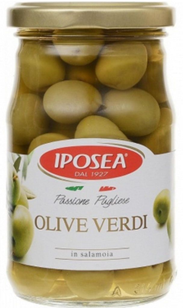 Olives vertes avec noyau, 290 g, marque Iposea Image du produit 