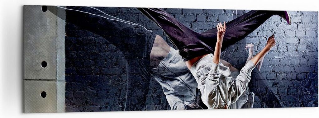 Bild auf Leinwand - Leinwandbild - Tänzer Mode Flip Mädchen - 160x50cm - Wand Bild - Wanddeko - Leinwanddruck - Bilder - Kunstdruck - Wanddekorat...