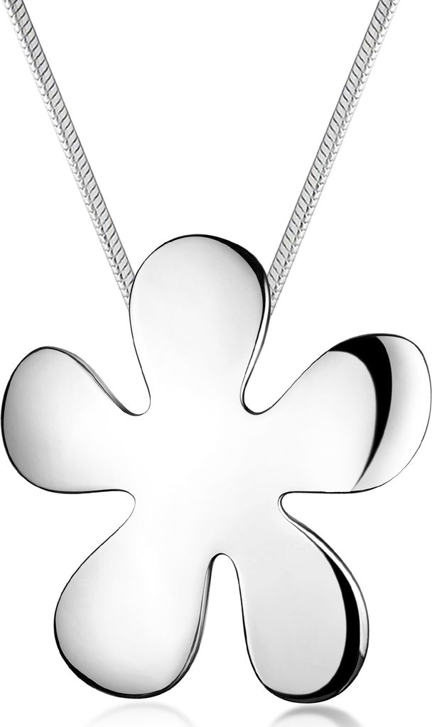 MATERIA by Matthias Wagner 925 Silber Kettenanhänger VergissMeinNicht Blume für Halskette rhodiniert KA-210