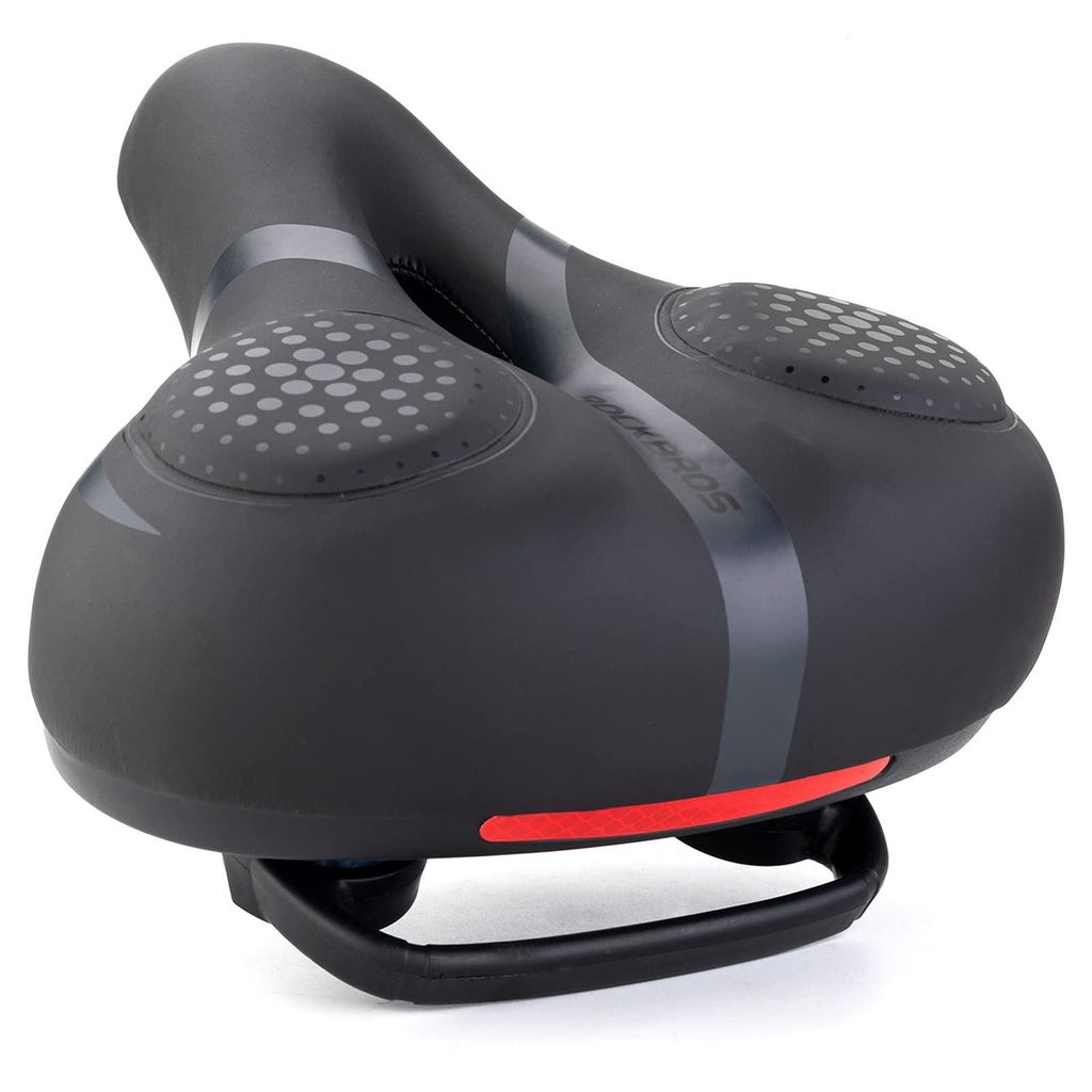 ROCKBROS Fahrradsattel Ergonomisch Breit Fahrradsitz Gelsattel 25 * 22cm, schwarz
