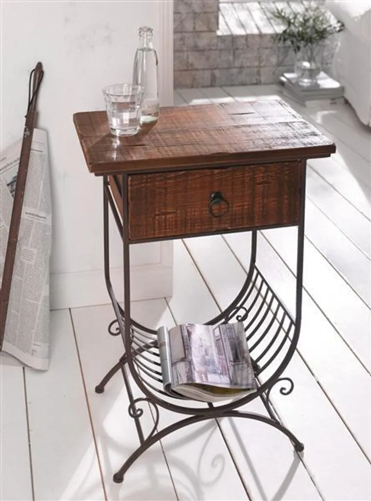 Petit meuble de rangement d'entrée étroit pour clés et magazines