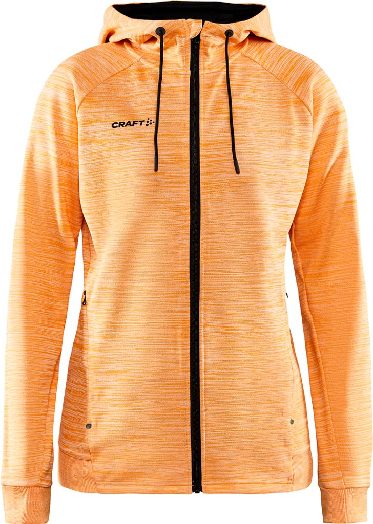 Craft Hoodie Adv Unify Full Zip Damen Orange