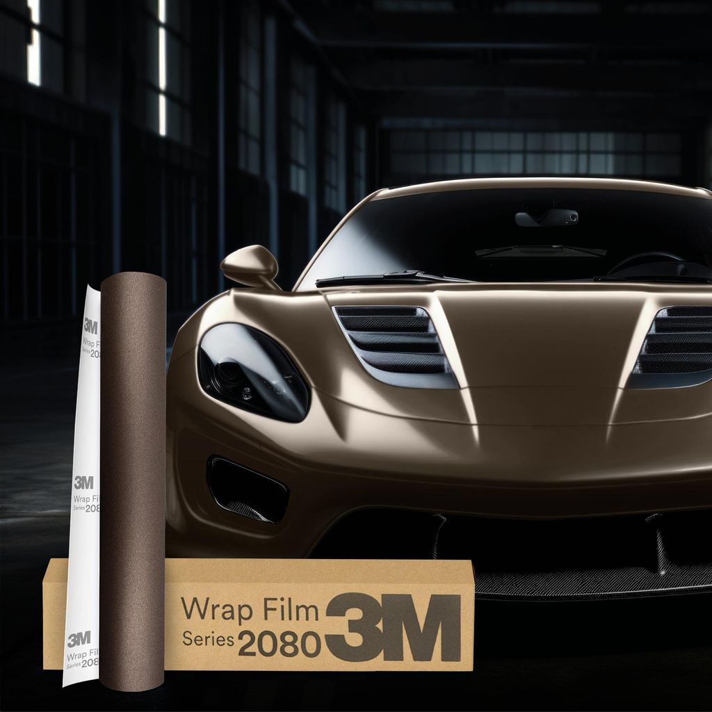 3M 2080 Car Wrapping Folie 30x152 cm M209 Matte Brown Metallic – Premium Autofolie, 3D verformbar, bis 8 Jahre Haltbarkeit