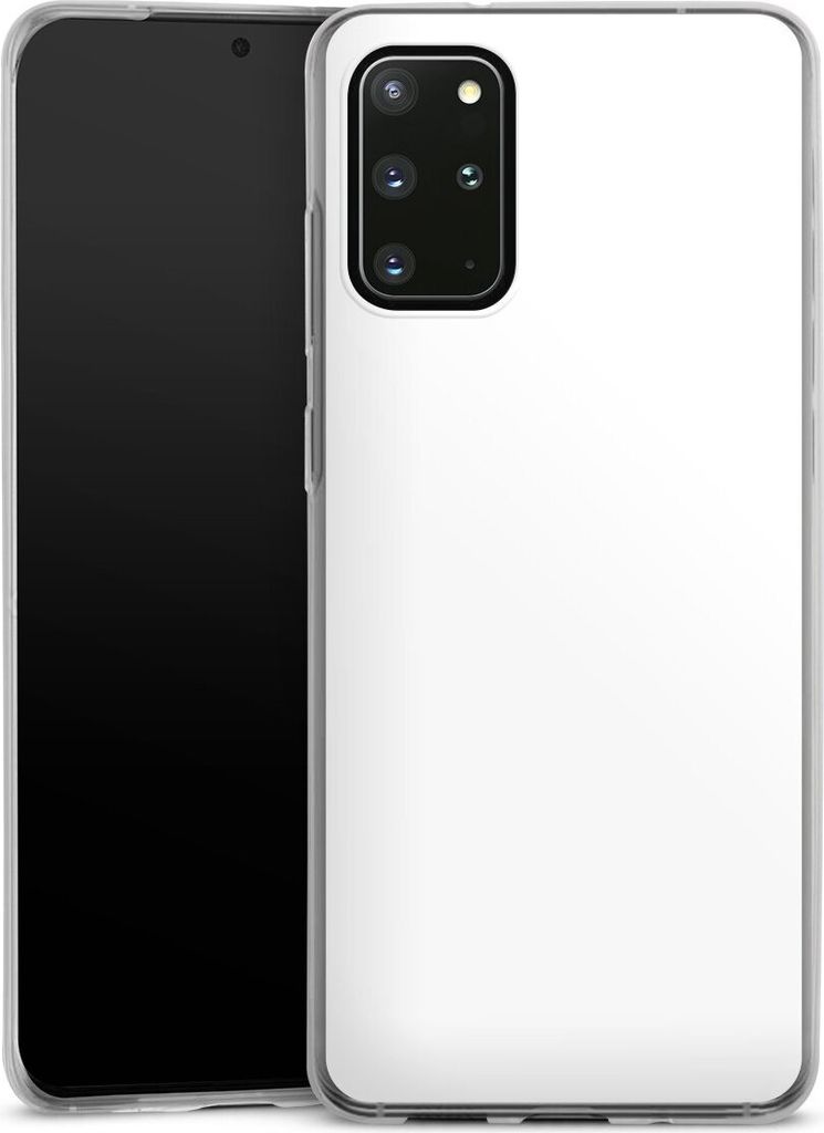 DeinDesign Slim Hülle für Samsung Galaxy S20 Plus Silikon Case Ultra Dünn Handyhülle Farbe einfarbig weiß