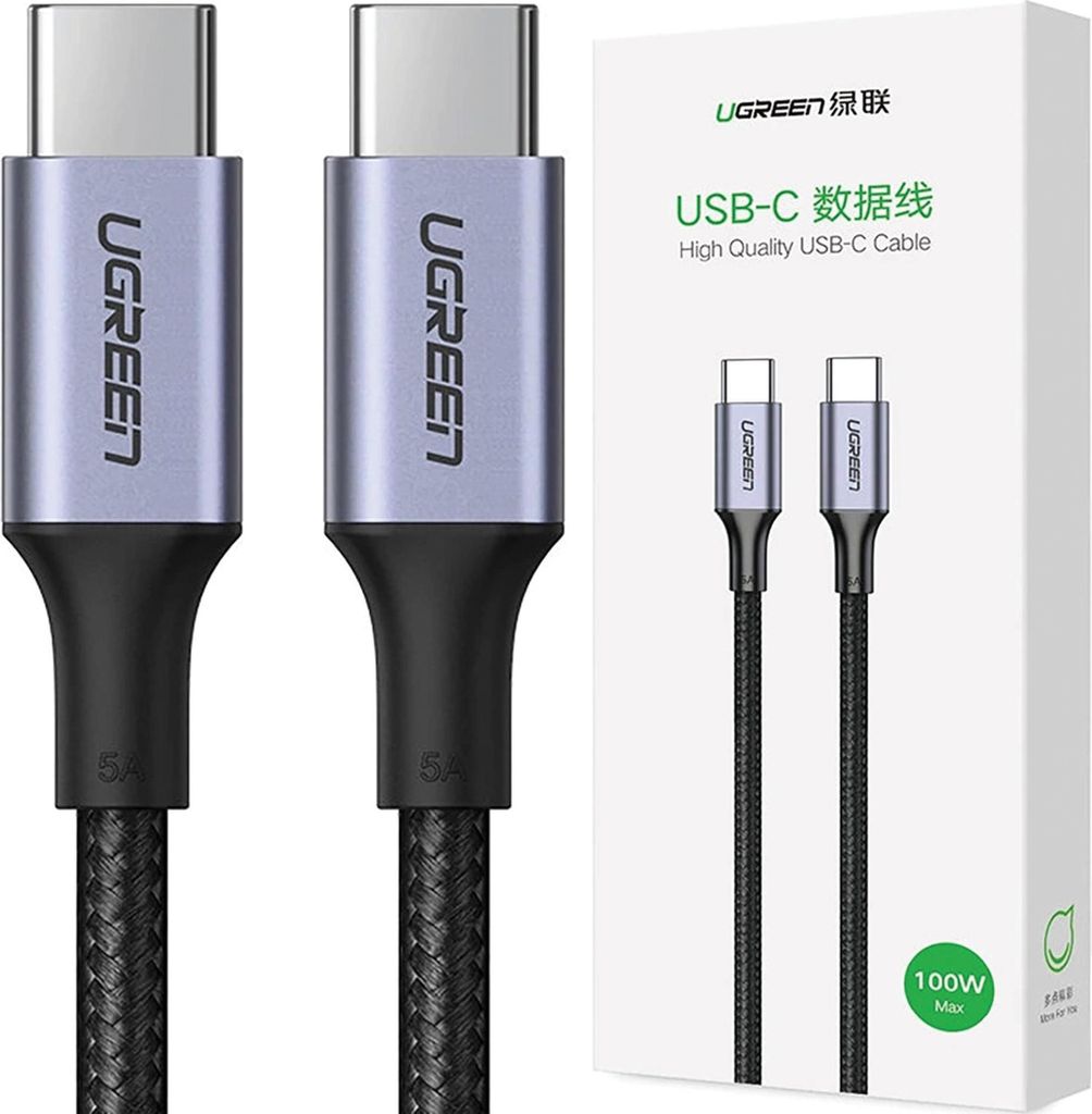 Câble Usb-C Do Usb-C Ugreen Us316, 100W, 1.5M (Czarny) Image du produit 
