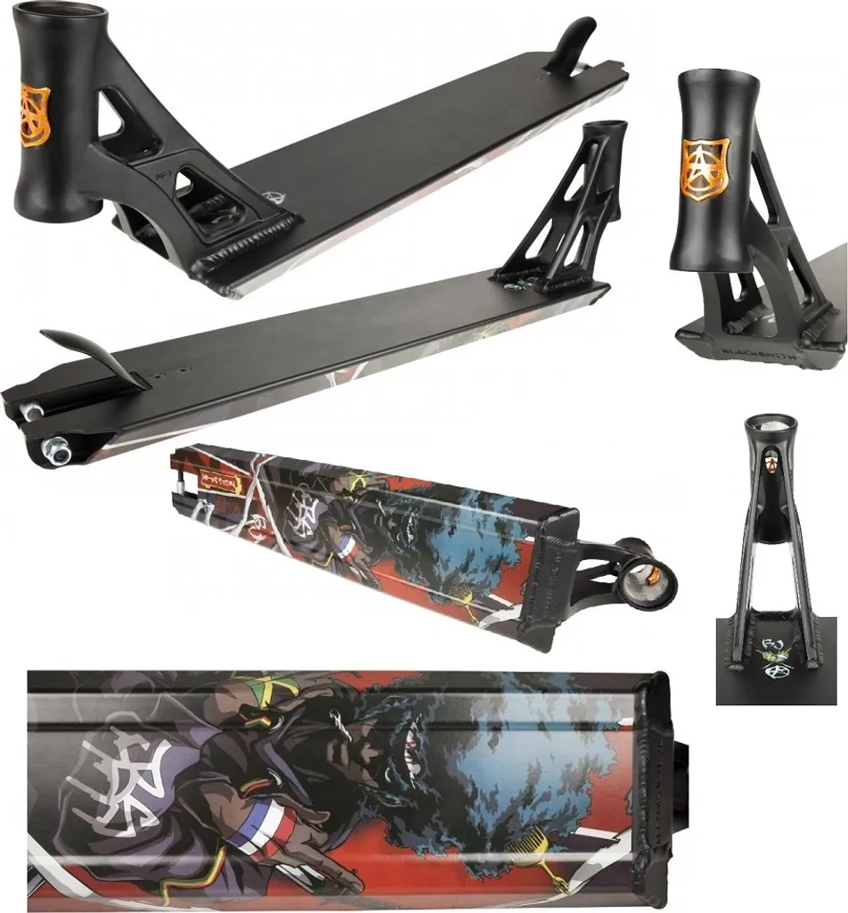 Addict Deck Forgeron Brandon James Black - Deck Trottinette Freestyle