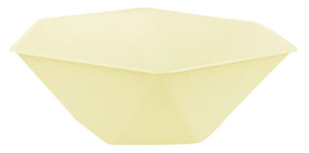Farbe Vert Decor Gelber sechseckiger tiefer Teller, 6 Stück 15,8 cm