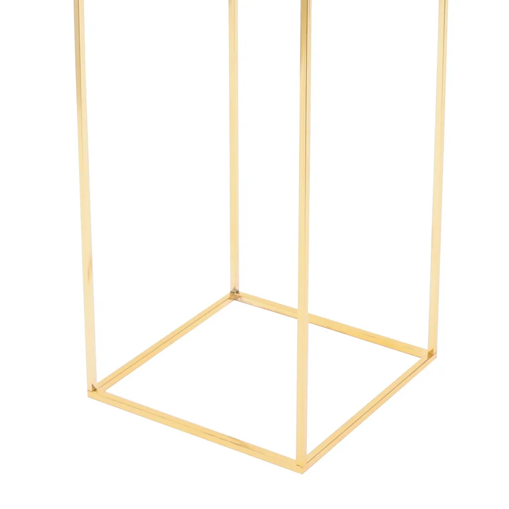 Support fleurs stable colonne dorée pour éviter l'encombrement de table