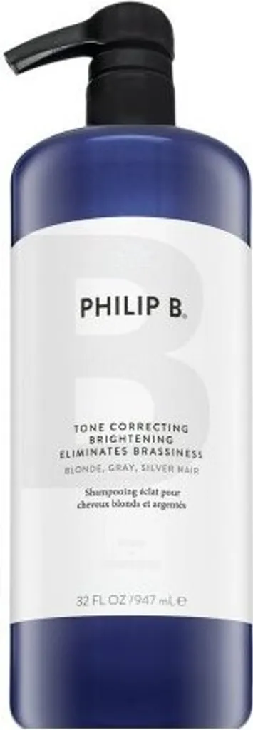 Soin déjaunissant pour cheveux blonds et gris Philip B format 947 ml