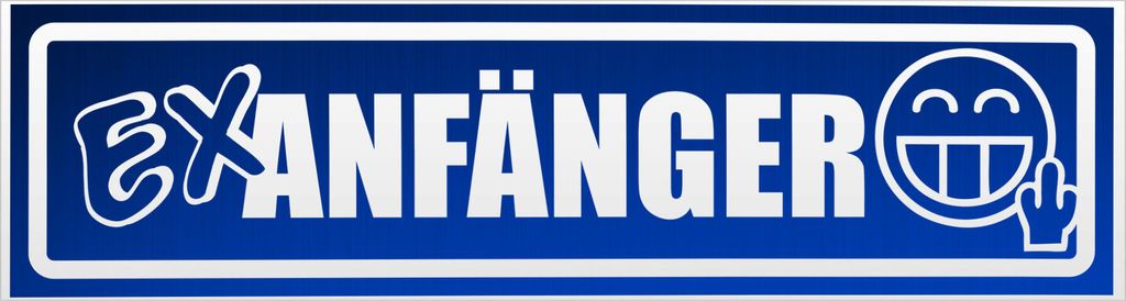 Kiwistar Ex Anfänger invertiert Magnetschild Schild magnetisch - 60cm Blau - reflektierend - Magnetfolie für Auto PKW Kfz
