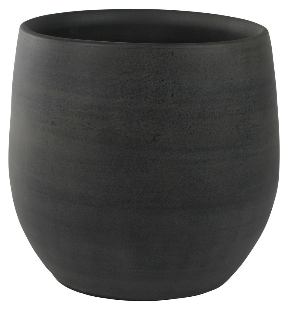 Steege Pflanzentopf - modern - schwarz - 31 x 28 cm