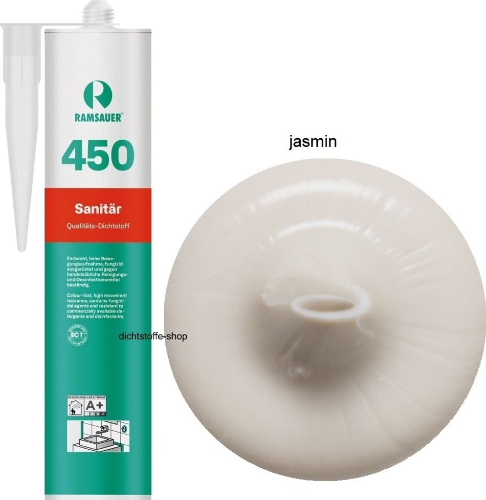 Ramsauer 450 Sanitär 1K Silikon Dichtstoff 310ml Kartusche jasmin