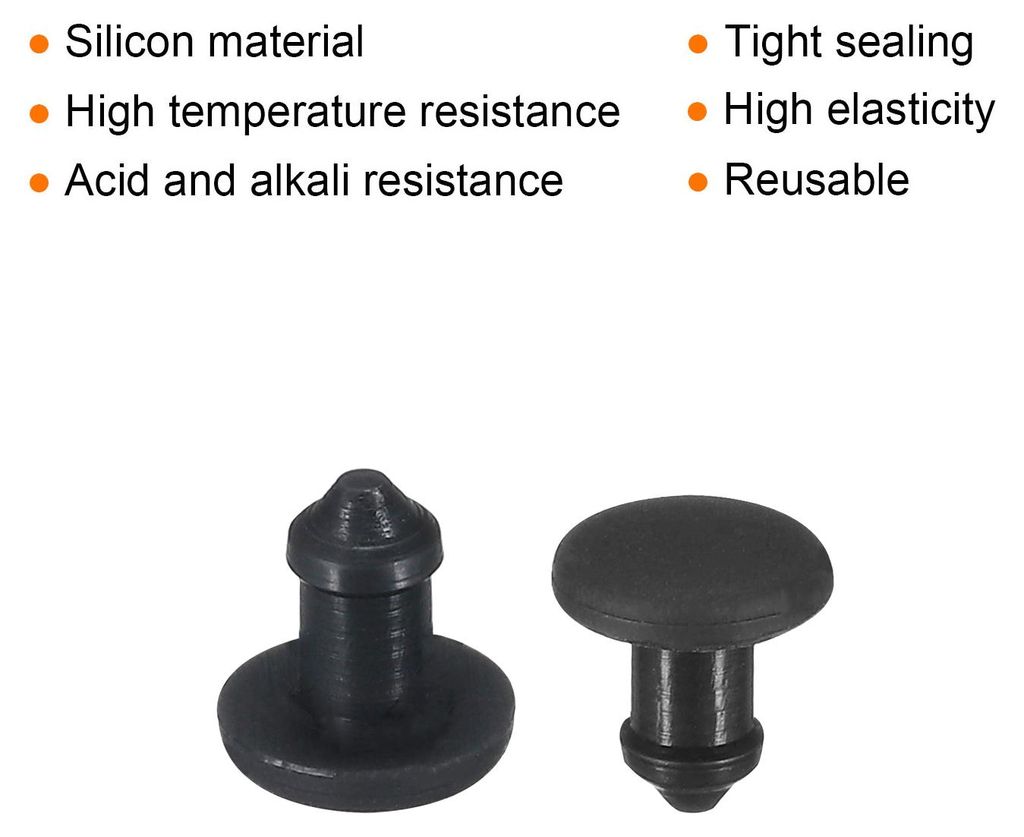 20 Stš¹ck Gummistopfen 2,5mm Silikon-Lochstopfen Wasserdicht Verschlussstopfen Silikonstopfen Stopper Steckdichtstopfen Flach Abdeckkappen fš¹r...