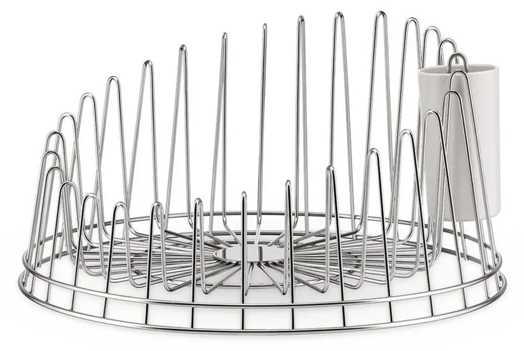 Égouttoir à Vaisselle Rond Alessi A Tempo en Inox Poli 36,5cm APD04