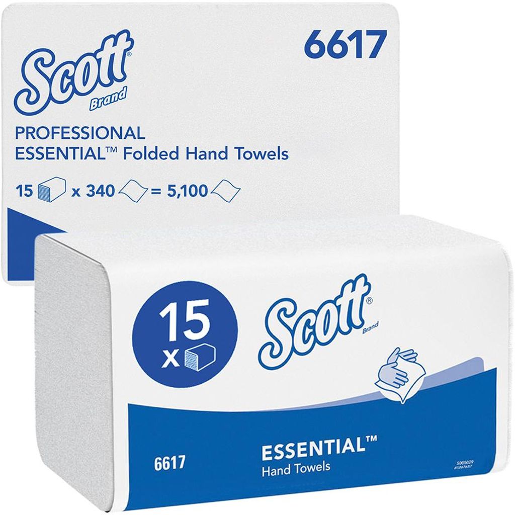 Scott ESSENTIAL Handtücher Interfold /Weiß /Klein F4340 Tücher