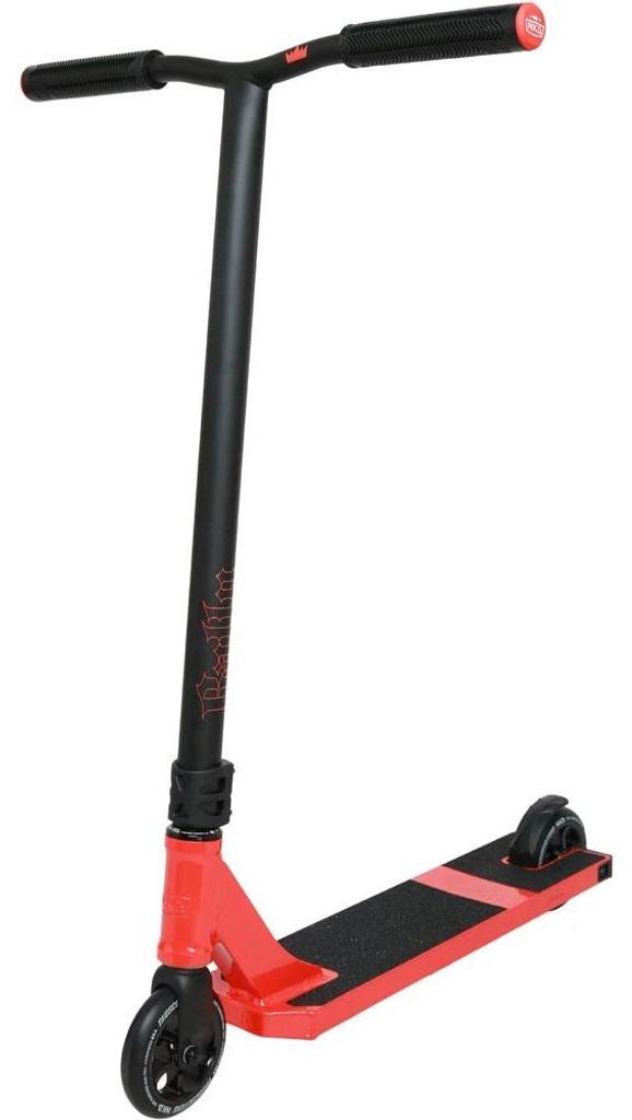 NKD Rally Stunt Scooter, roter Freestyle-Stunt-Scooter mit HIC-Kompressions-110-mm-Aluminiumkernrädern und 85 cm Gesamthöhe