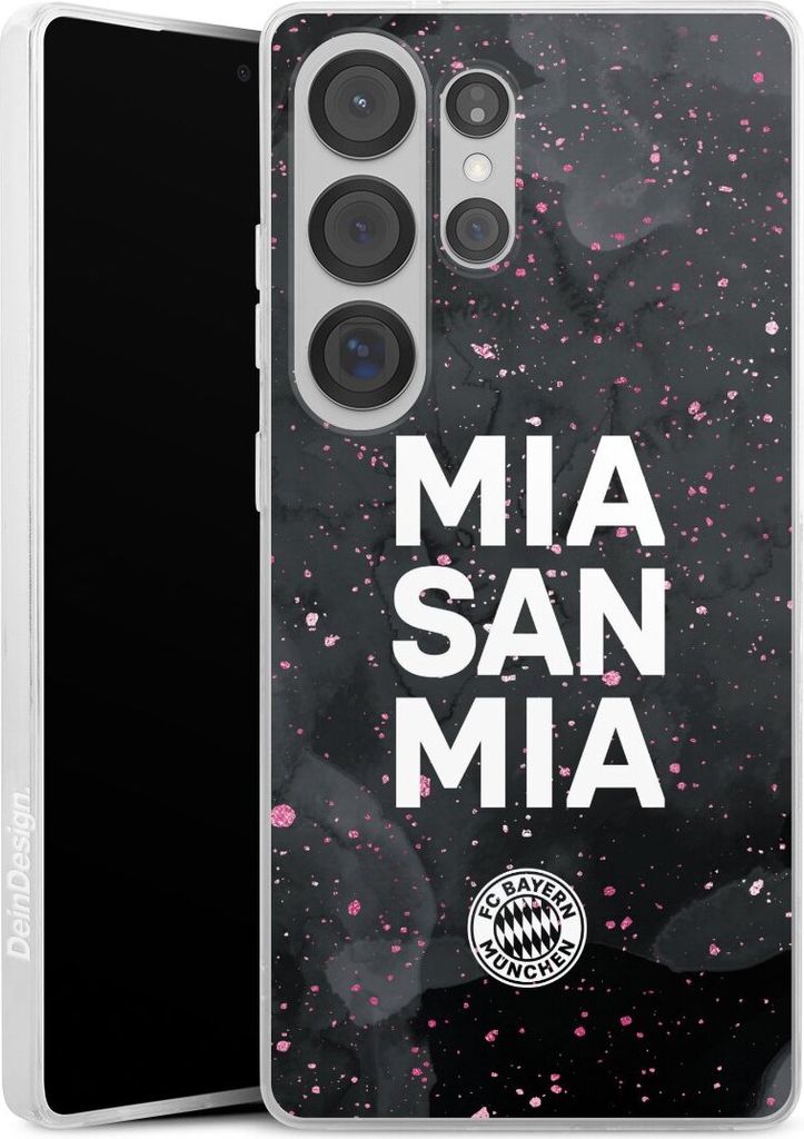 DeinDesign Slim Hülle für Samsung Galaxy S25 Ultra Silikon Case Ultra Dünn Handyhülle FC Bayern München Mia San Mia Girl Style