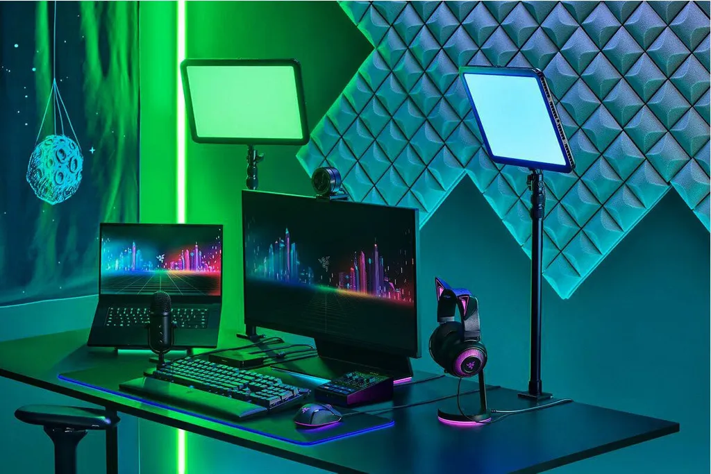 Éclairage de Studio Razer Key Light Chroma avec Support de Bureau - 3