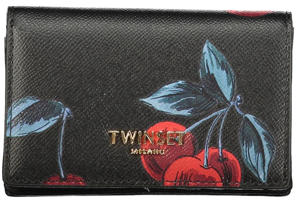 Elegantes Schwarzes Damen-Portemonnaie mit Kontrastdetails und Reißverschluss