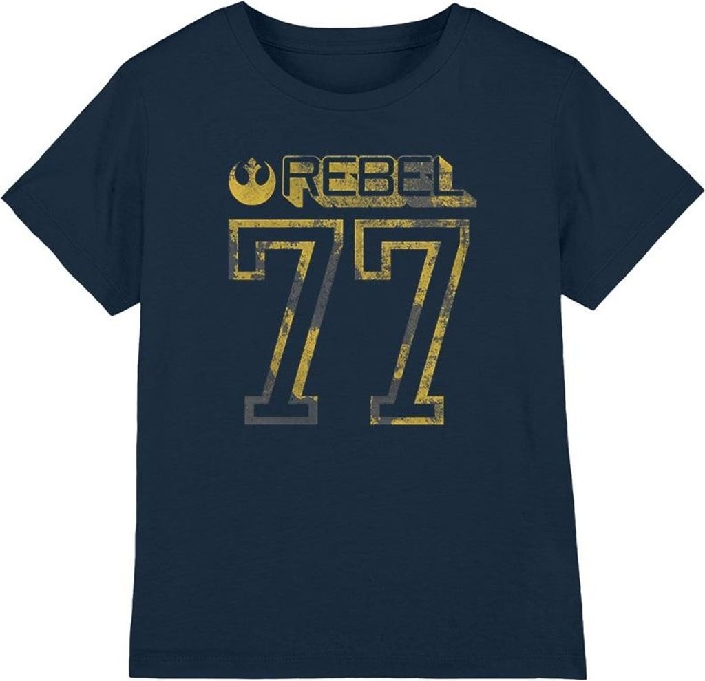 Star Wars - "Rebel 77" T-Shirt für Kinder TV3986 (128) (Marineblau)