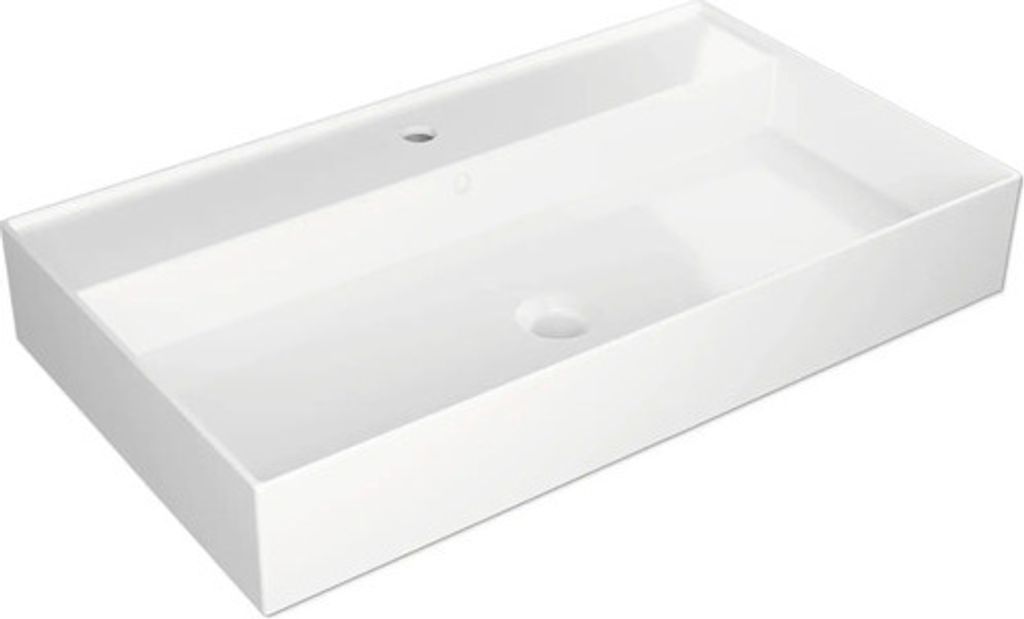 Jungborn Waschtisch QUATTRO 81 x 46 cm weiß glänzend Produktbild 