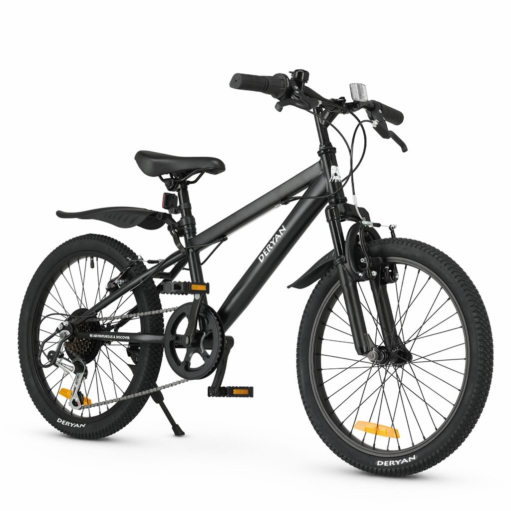 Deryan Kinder Mountainbike 20 Zoll – Verstellbar – Schwarz Produktbild 