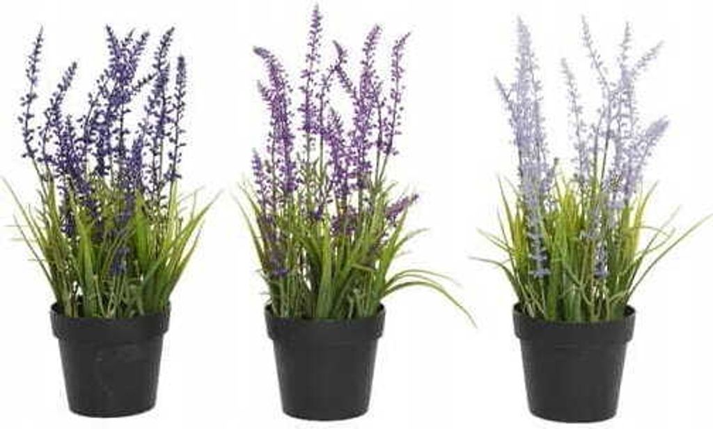 Umelá rastlina levandule v kvetináči 1 kus 30 cm Obrázok produktu 