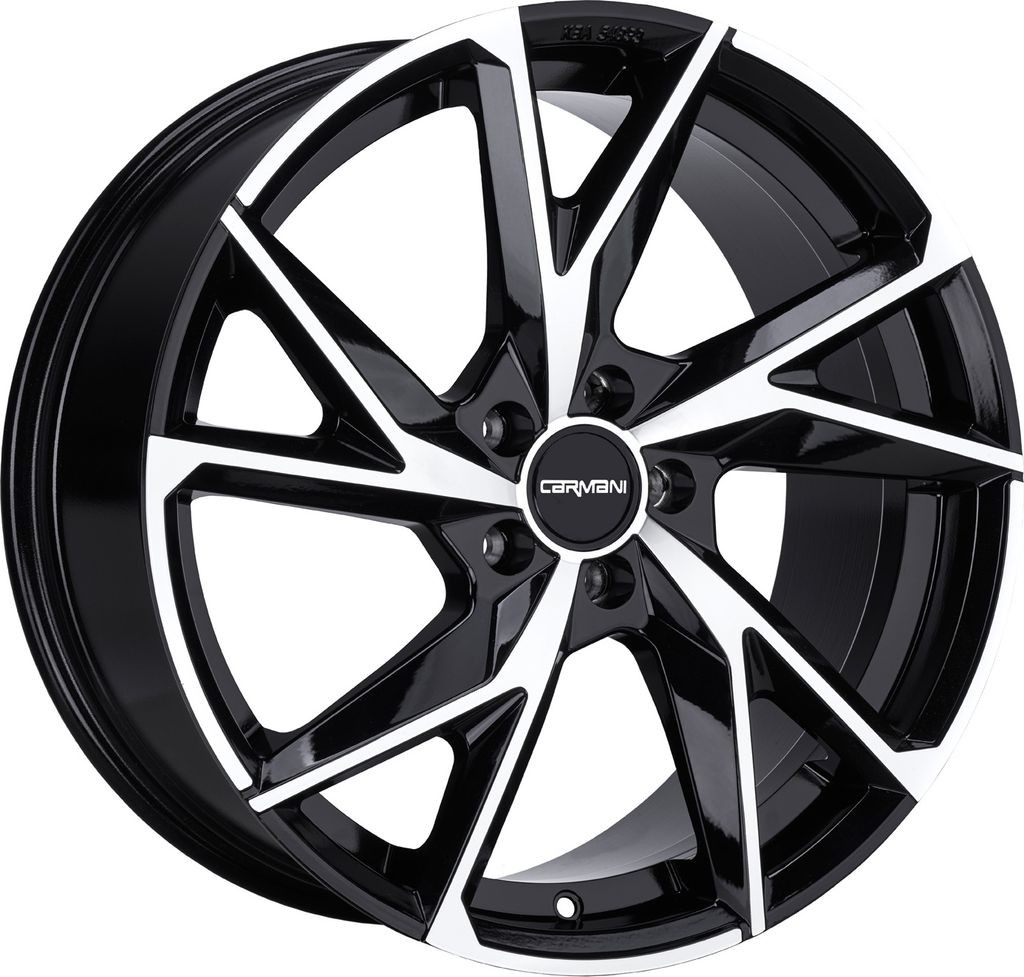 Carmani Felge 23 Rudi 8 Zollx18 Zoll ET30 5x112 black polish CA230818H730BP kompatibel mit BMW 2er Reihe 3er Reihe 4er Reihe 5er Reihe 6er Reihe 7e...