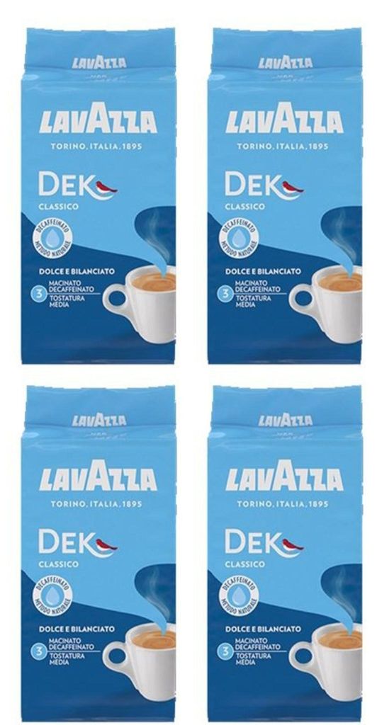 Coffee moulu, coffret Dek 4 x 250 g - Lavazza Image du produit 