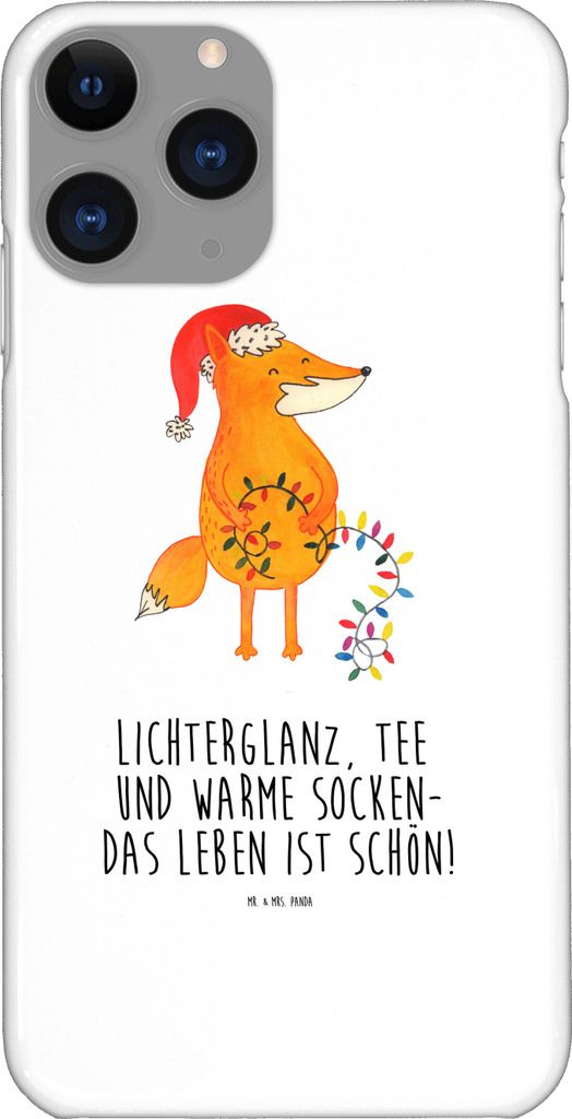 Mr. & Mrs. Panda Iphone 11 Pro Handyhülle Fuchs Weihnachten - Weiß - Geschenk, Heiligabend, Winter, Nikolaus, Premium Kunststoff, Handy Case, Wei...