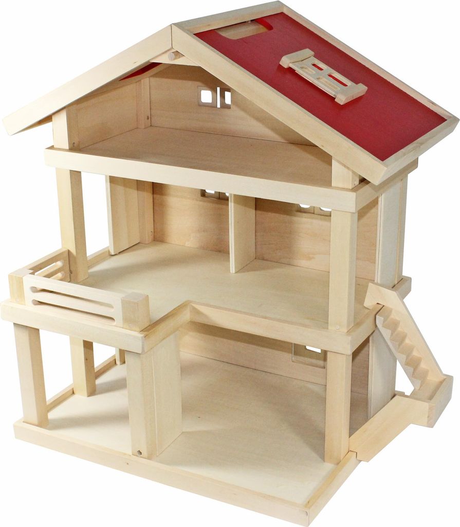 Villa Freda Puppenhaus Stadtvilla aus Holz mit 3 Etagen Produktbild 