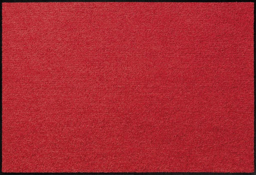 Salonloewe Monochrome UNI ROT Fußmatte Wohnmatte in verschiedenen Größen