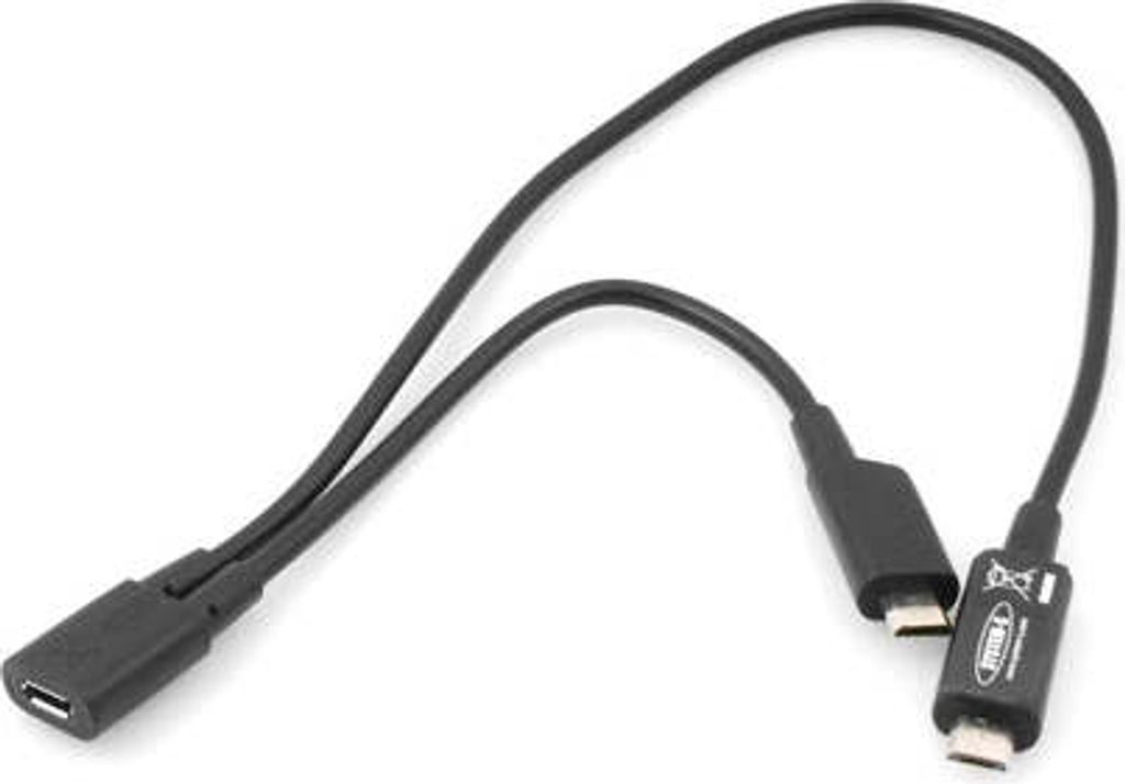 System-S Micro USB Eingang zu 2x Micro USB Ausgang Kabel Splitter