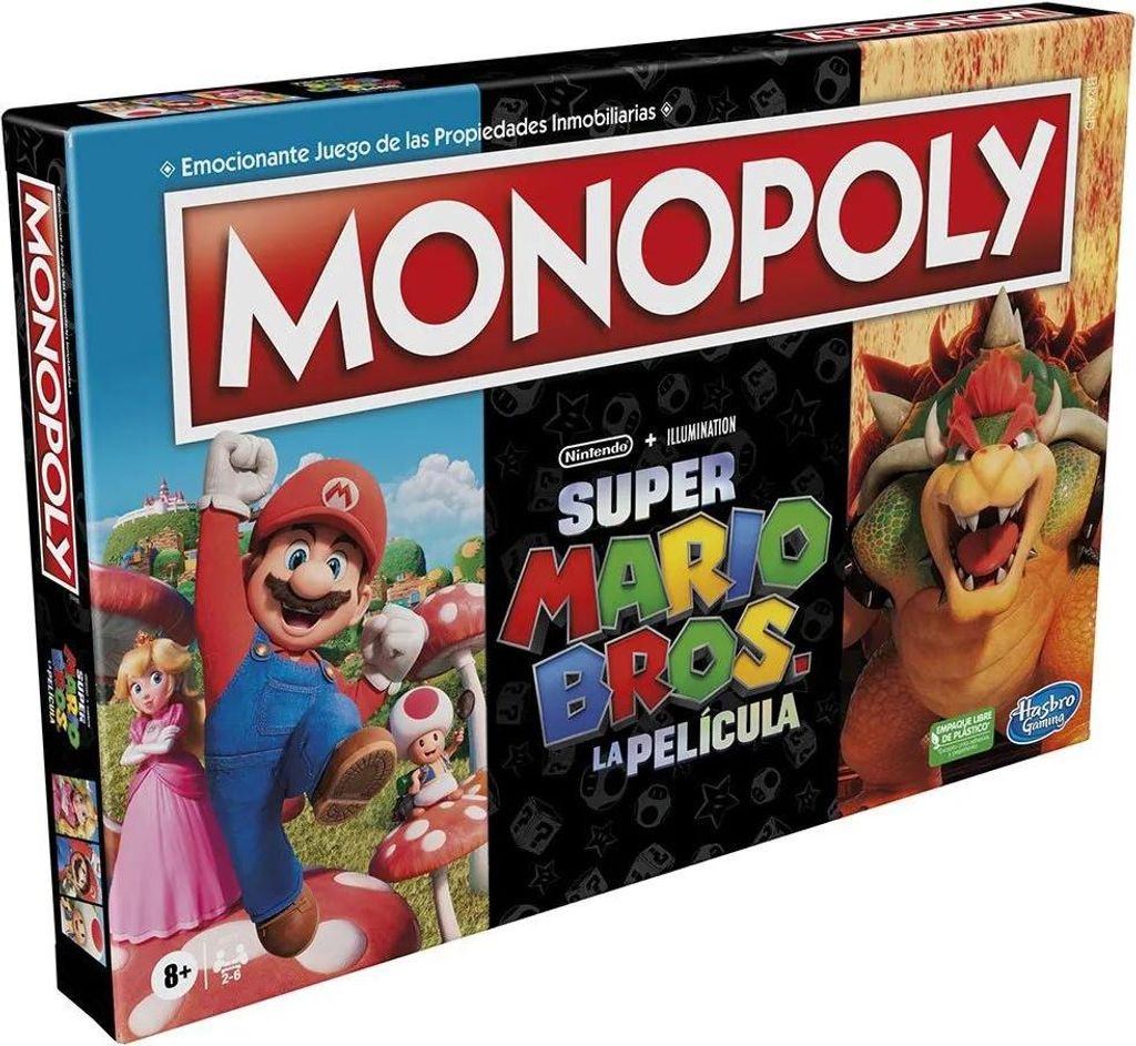 Hasbro Super Mario Bros Monopoly Das Film-brettspiel Golden Kinder Golden One Size