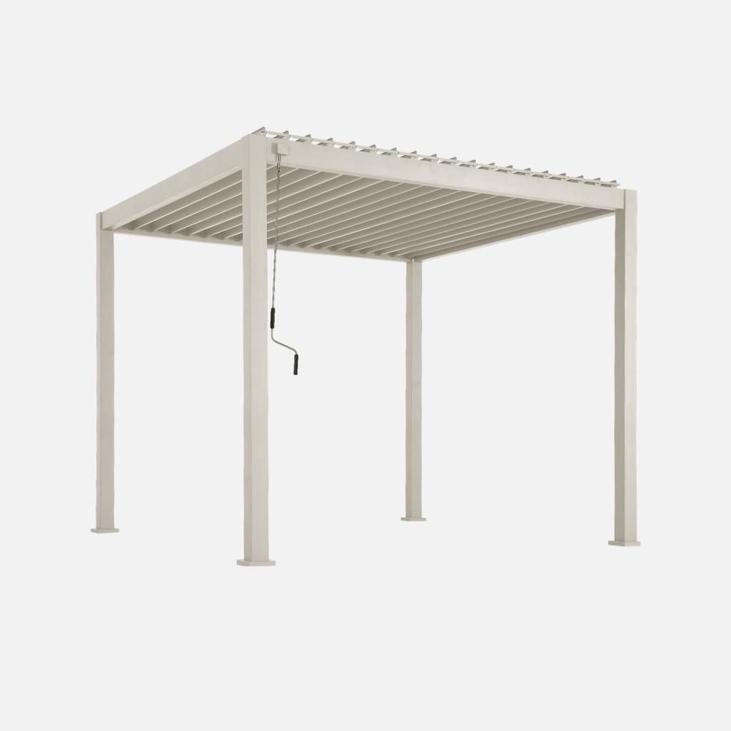 sweeek - Bioklimatische Pergola mit Lamellendach Triomphe 3x3m V2 - Beige