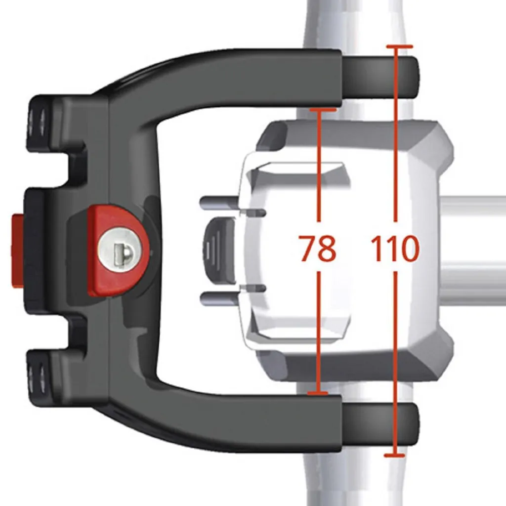 Support Guidon Verrouillable 22-31,8 mm avec Sonnette pour Sacoche E - 3