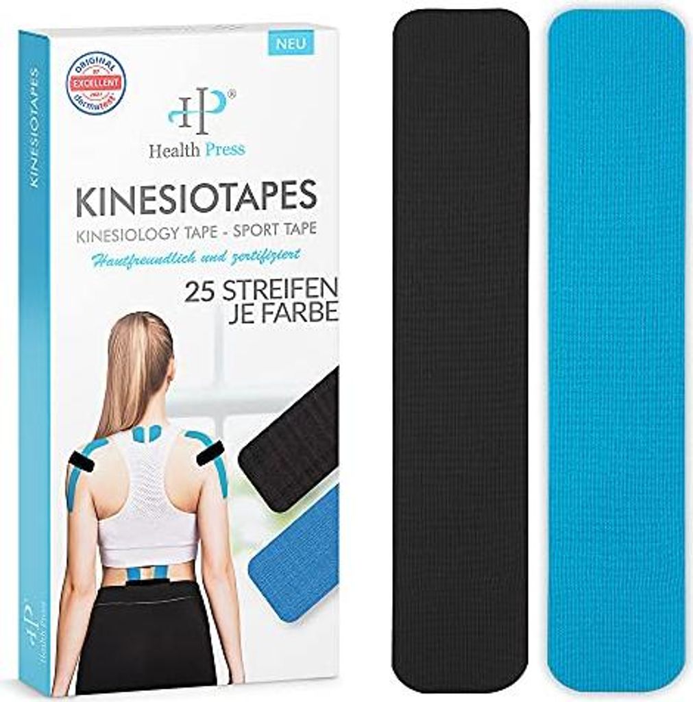 Health Press Kinesiotapes - 50 Kinesiologie Tape Streifen Produktbild 
