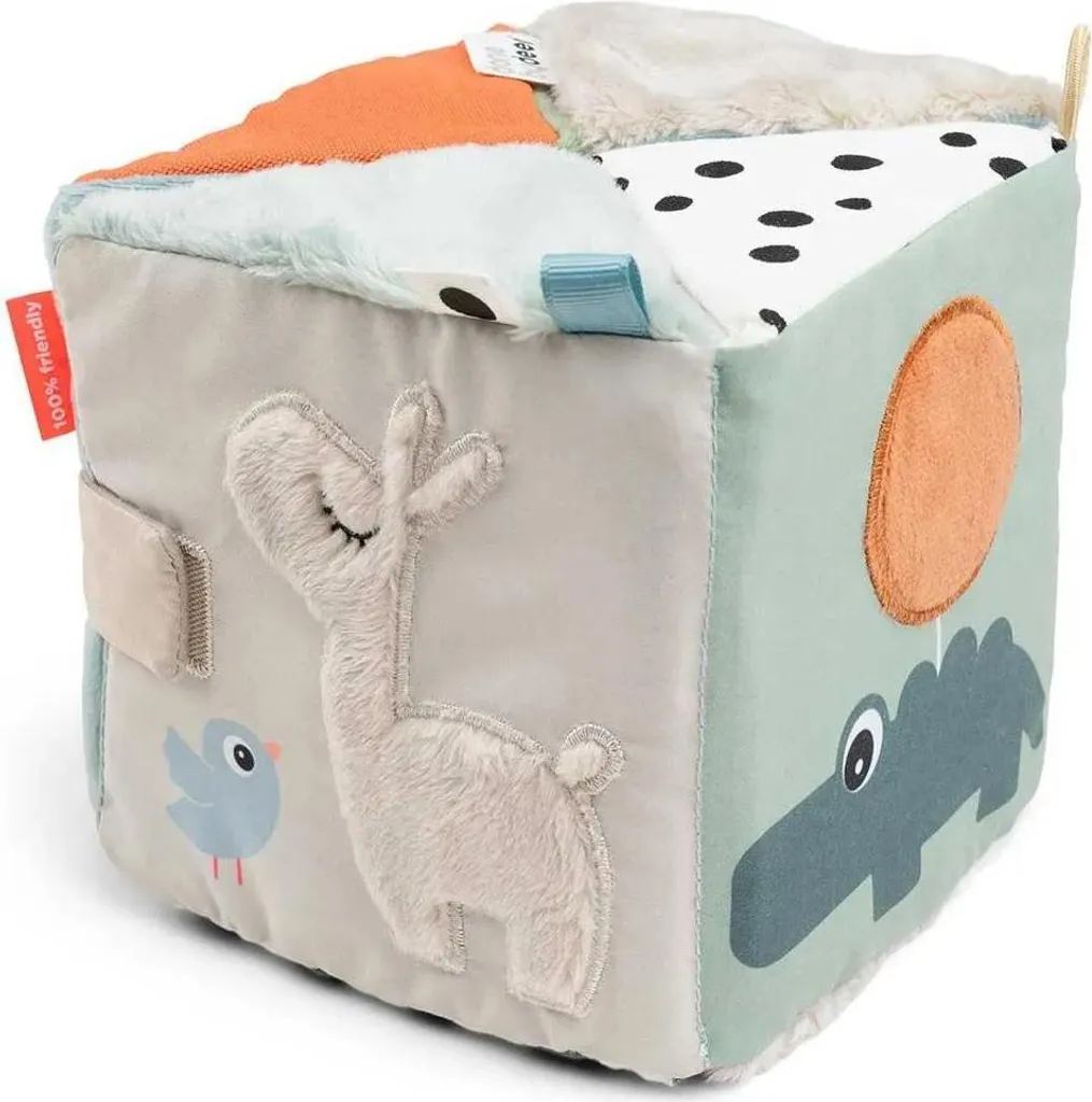 Cube Sensoriel Dépliable Multicolore avec Miroir et Textures Variées - 19