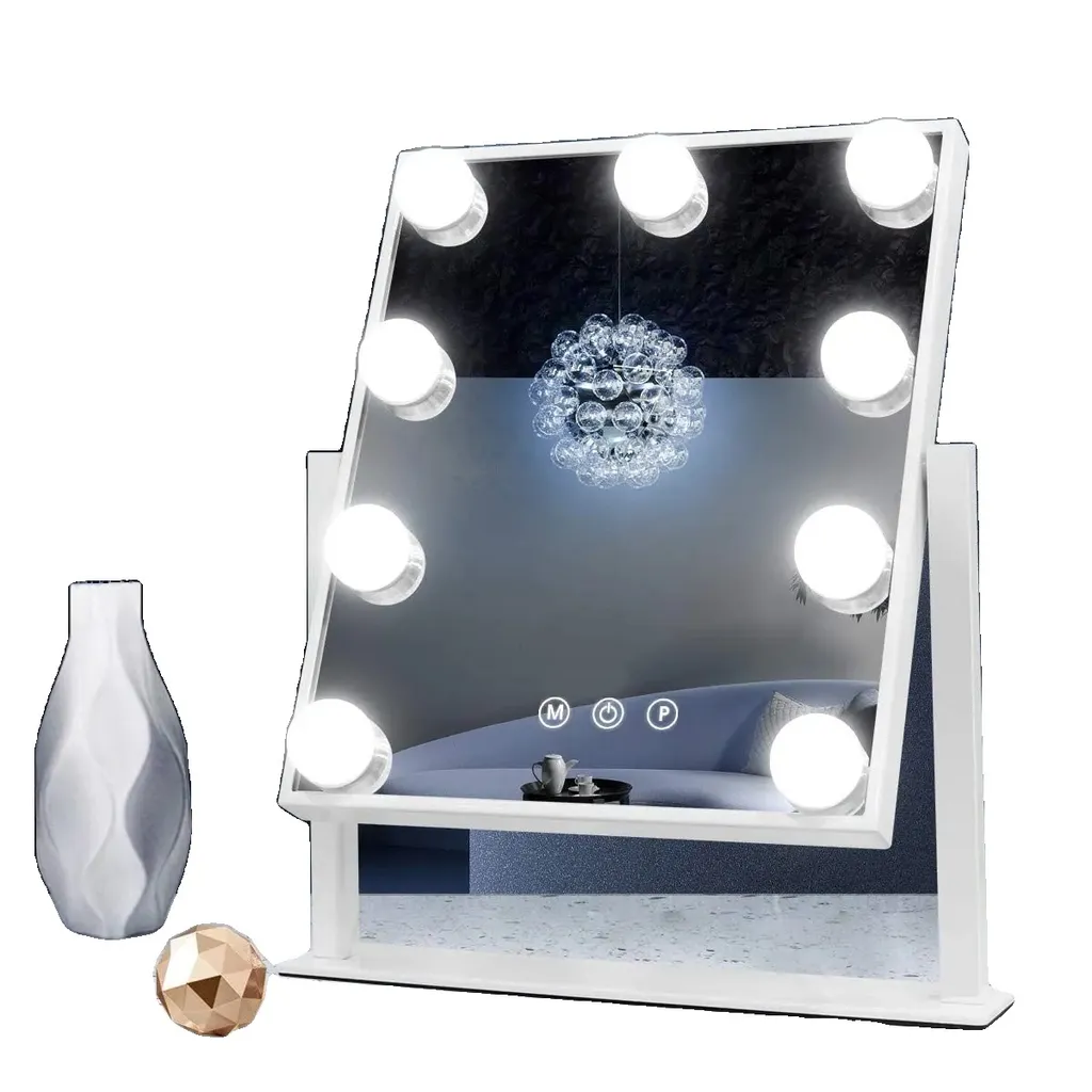 Specchio Trucco LED Bianco con Smart Touch | 3 Light Modes per Selfie
