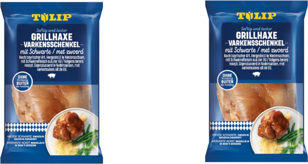 TULIP Grill-Haxe mit Schwarte 2x 600g Tafelfertig Kross Gegart Vakuumverpackt
