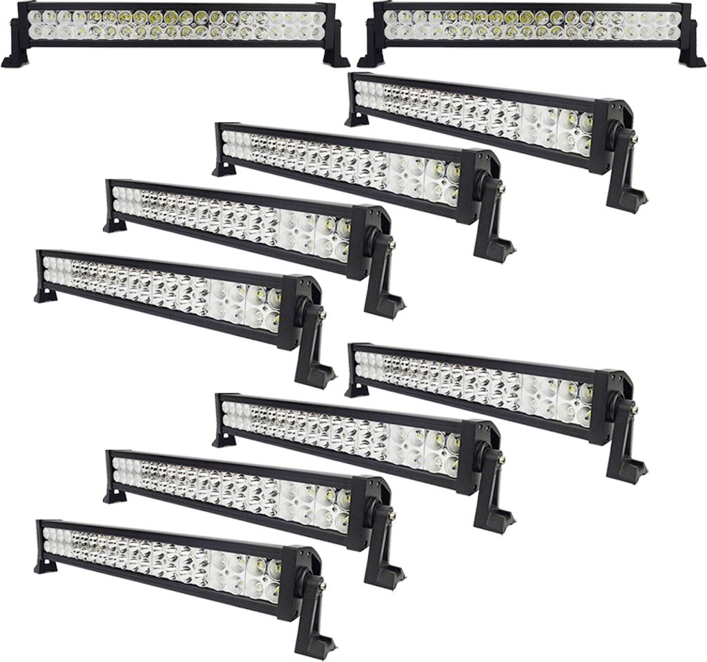 10pcs 120W Auto LED Light Bar,Greenmigo Offroad Zusatz Scheinwerfer Geführtes Arbeits-Licht-Bar Wasserdicht IP67 Lightbar Scheinwerfer für Offroa...