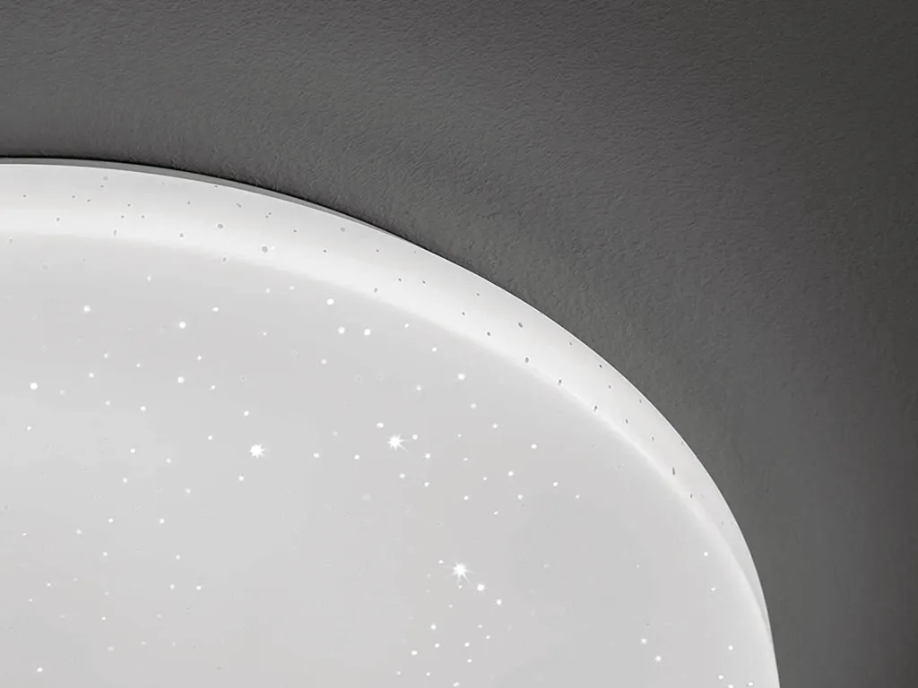 EGLO Pogliola-S Plafonnier LED Ø 50 cm à Effet Cristal pour Salon Chic