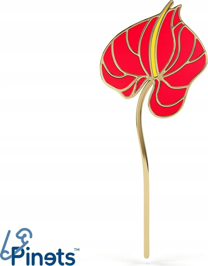 Spilla Anthurium PINETTI Oro 14K - Accessorio Statement di Tendenza - 5