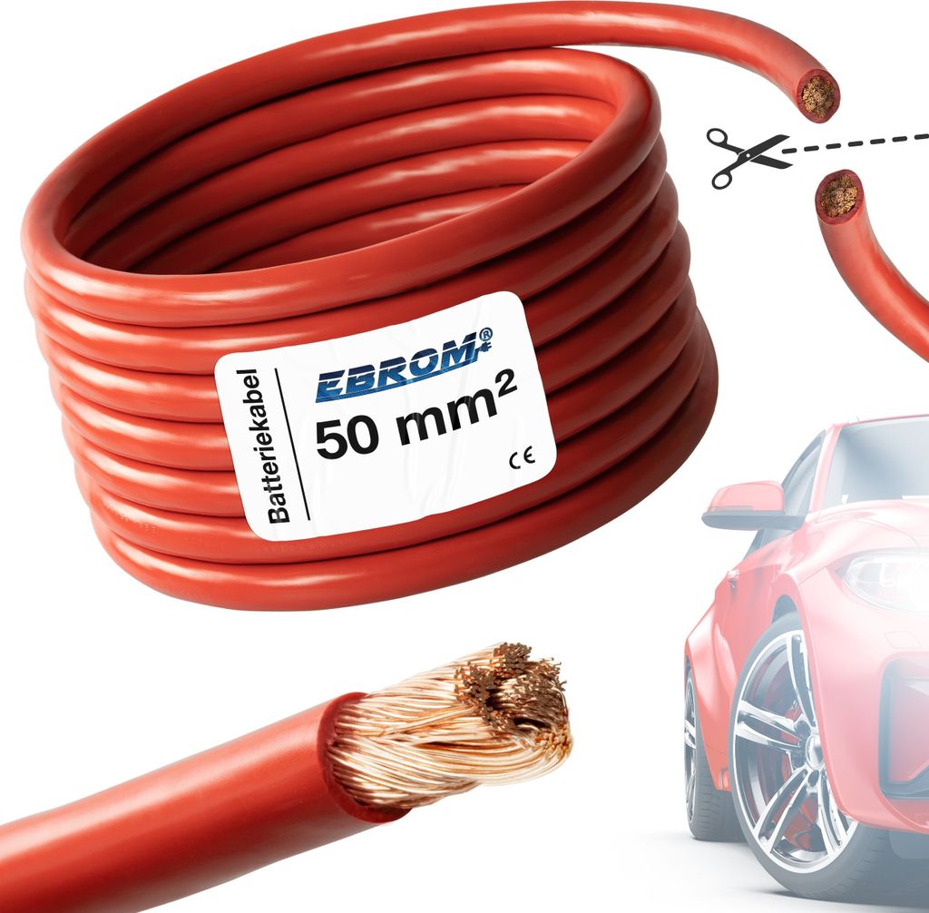 EBROM - FLY Fahrzeugleitung - KFZ Leitung – Batteriekabel Produktbild 
