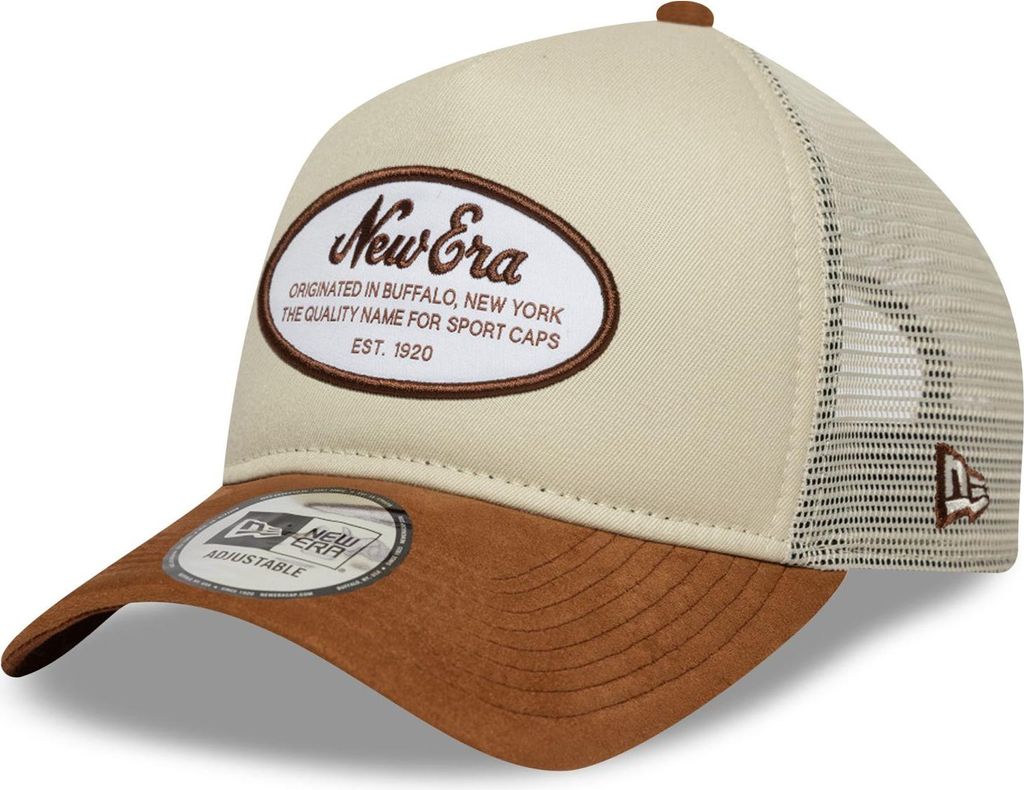 New Era 9FORTY E-Frame Wildleder Trucker Cap Oval Patch Produktbild 