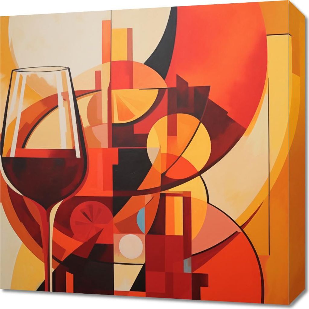 Bild 50x50cm Abendspekulation bei Wein