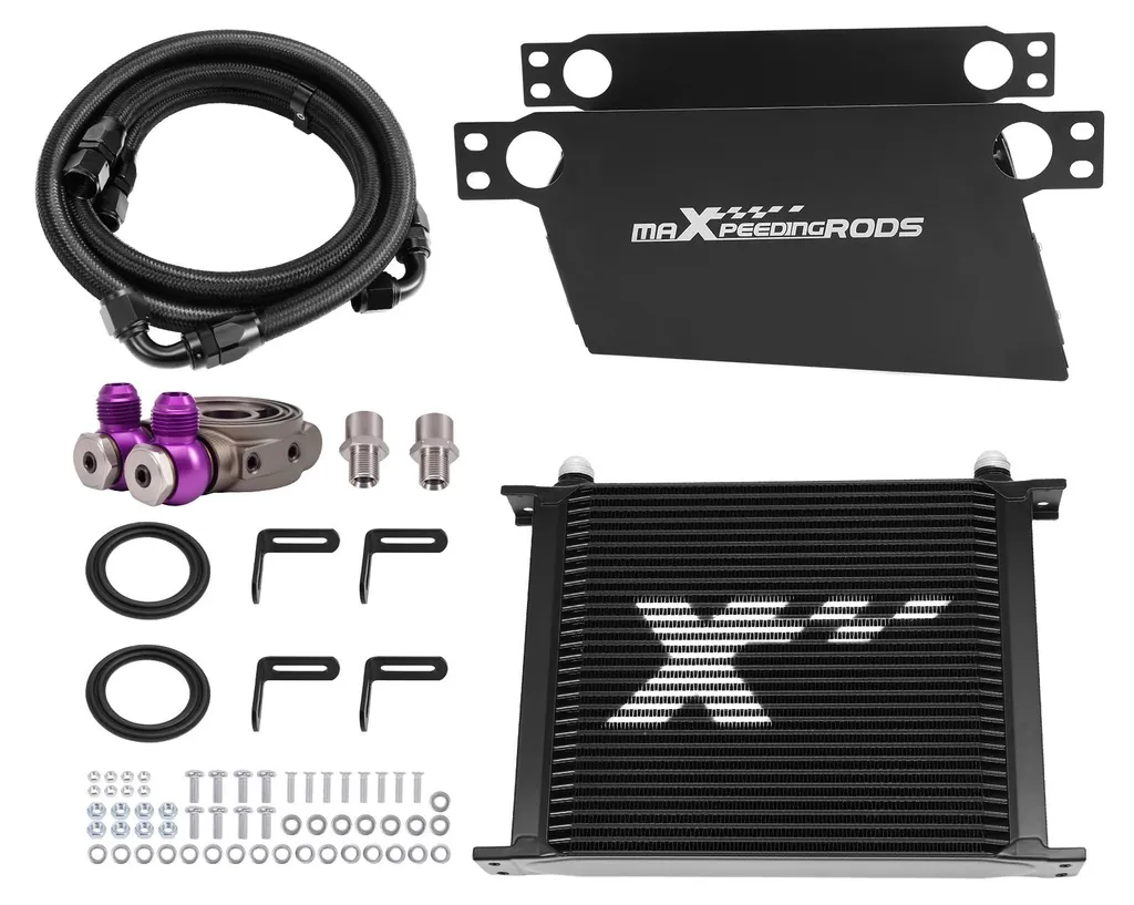 Kit Radiateur d'Huile Universel 30 Rangées en Alu et Adaptateur AN10